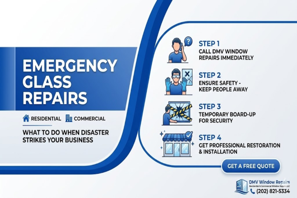 Emergency Glass Repairs: What to Do When Disaster Strikes Your Business