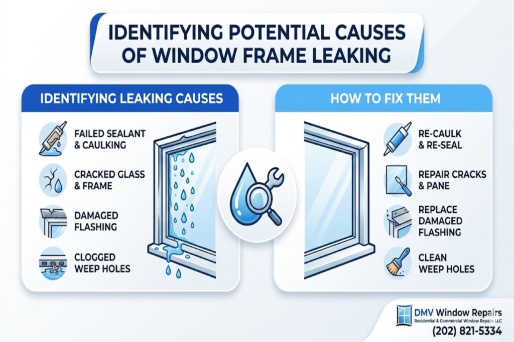 Identifying Potential Causes of Window Frame Leaking and How to Fix Them