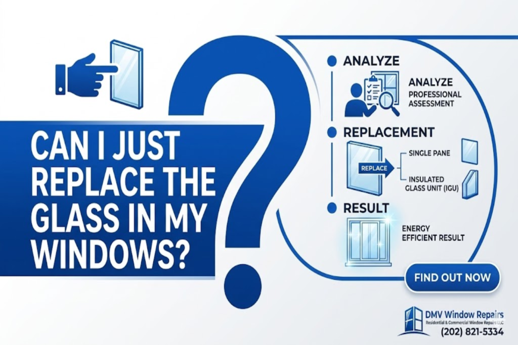 Can I just replace the glass in my windows?