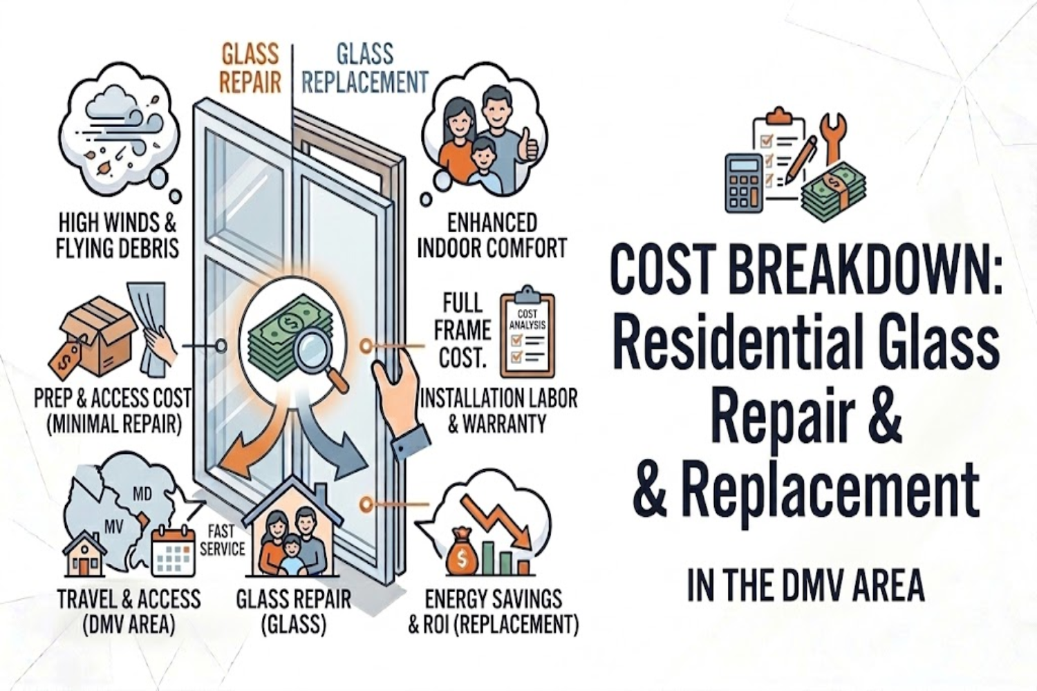 Cost Breakdown: Residential Glass Repair & Replacement in the DMV Area