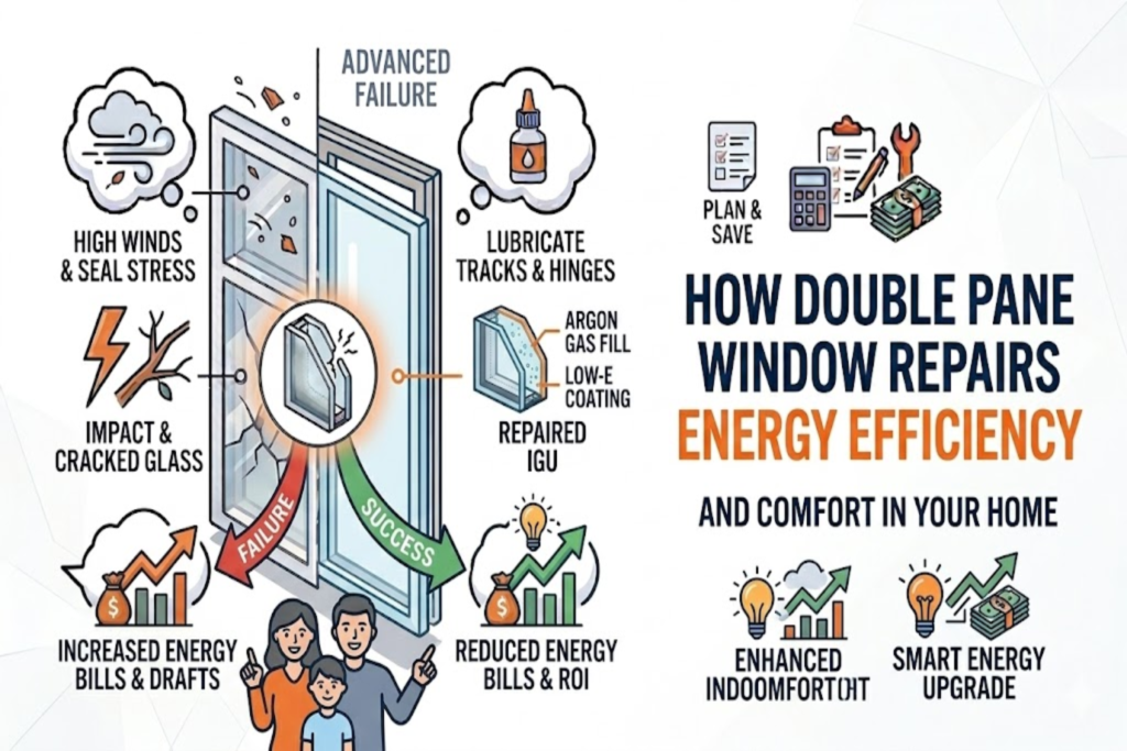 How Double Pane Window Repairs Can Improve Energy Efficiency in Your Home