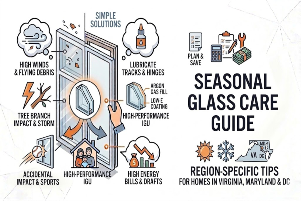 Seasonal Glass Care Guide for Homes in Virginia, Maryland & DC