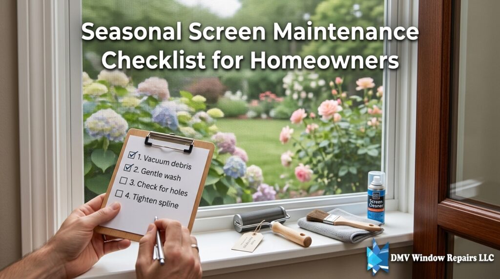 Seasonal Screen Maintenance Checklist for Homeowners