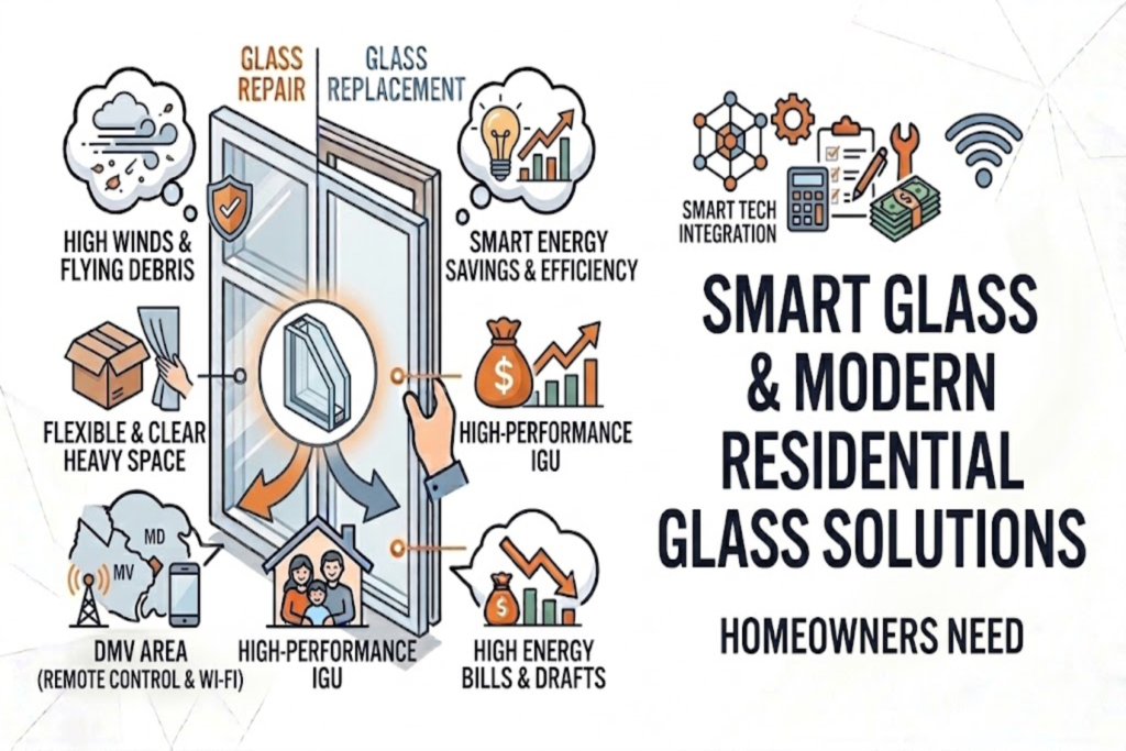 Smart Glass & Modern Residential Glass Solutions Homeowners Need
