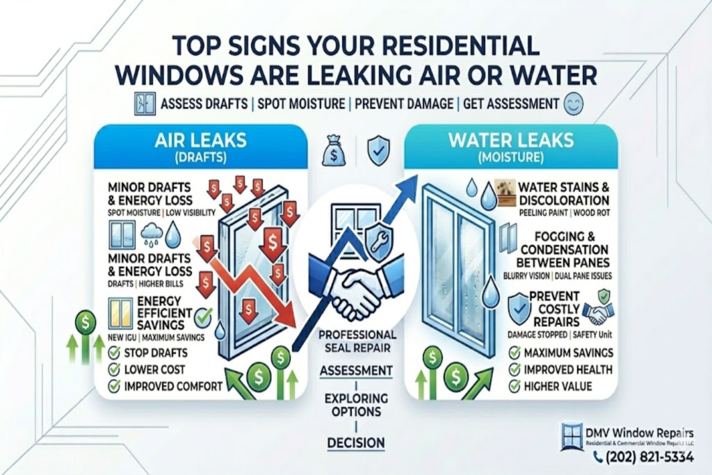 Top Signs Your Residential Windows Are Leaking Air or Water